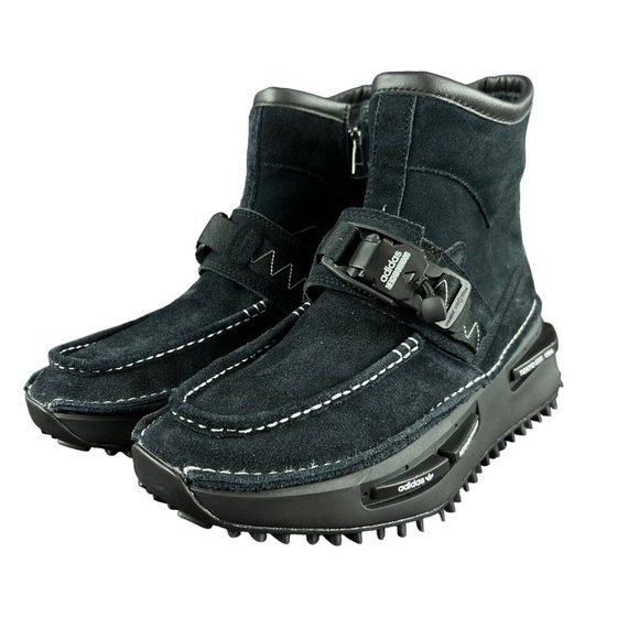 Adidas NMD_S1 Neighborhood Black White Suede Boots ID1708 Men's Size 9.5 - Picture 6 of 10